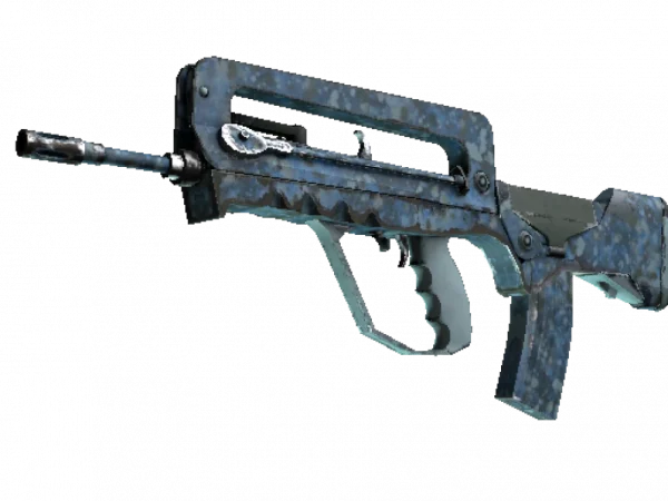 Souvenir FAMAS | Cyanospatter (Well-Worn)