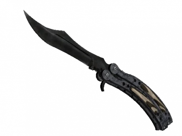 ★ Butterfly Knife | Black Laminate (Battle-Scarred)