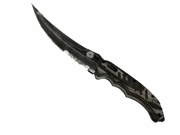 ★ Flip Knife | Black Laminate (Battle-Scarred)