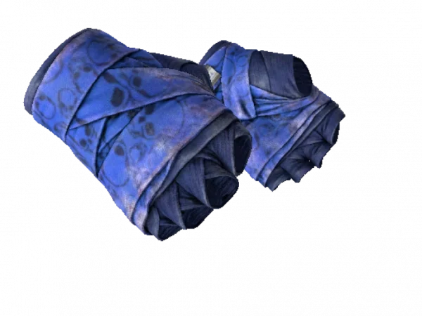 ★ Hand Wraps | Cobalt Skulls (Battle-Scarred)